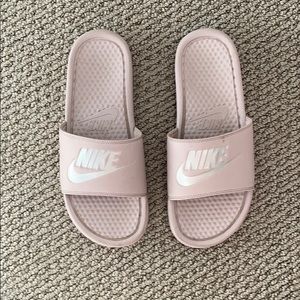 Pink Nike Slides